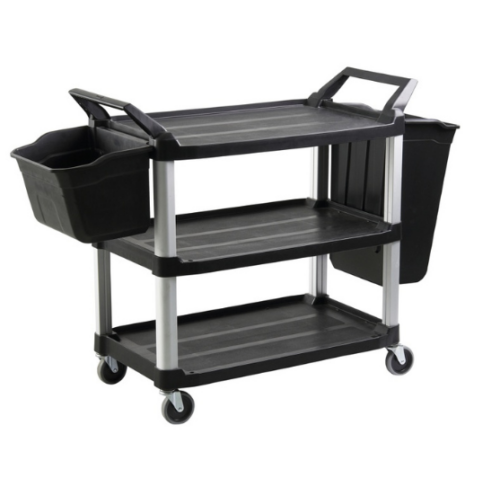 CHARIOT DE SERVICE MULTIFONCTION 3 NIVEAUX À 2 BACS – 103x51x96cm