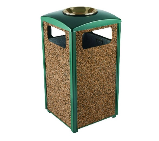 POUBELLE D’EXTÉRIEUR A CENDRIER ROCKFACE – 8L, 12L, 45L, 109L, 180L.